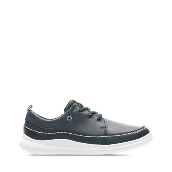 Clarks Boys Cloud Blaze Kid Casual Shoes Navy | CA-3867149